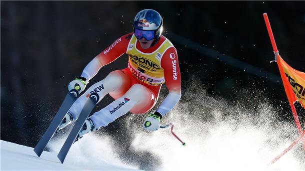 Schweizer Monney gewinnt Abfahrt in Bormio  Der Schweizer Franjo von Allmen hat es auf das Podest geschafft.
