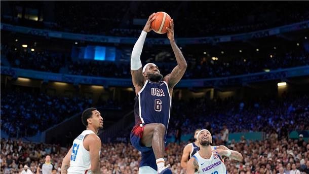  Die NBA-Stars um LeBron James treffen nun auf Brasilien.