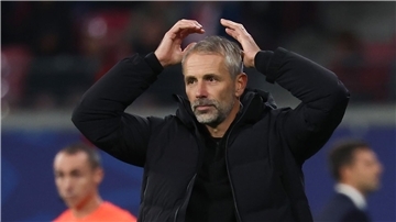  Leipzigs Trainer Marco Rose steht mit RB in der Königsklasse mit null Punkten da.