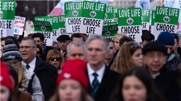 Abtreibungsgegner beim „March for Life“ („Marsch für das Leben“) in Washington am 20.01.2023.