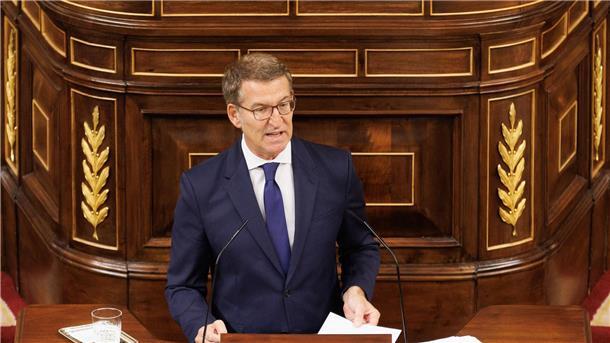 Erster Versuch einer Regierungsbildung in Spanien begonnen Alberto Nunez Feijoo ist Vorsitzender der PP und Kandidat für das Amt des Regierungspräsidenten.