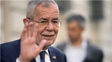 Alexander Van der Bellen, neuer alter Bundespräsident von Österreich, in Wien.