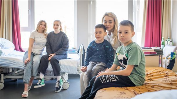 Ukrainische Flüchtlinge in der Ameos Seepark-Klinik Geestland