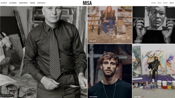 Als Maler angekommen: Fynn Kliemann wird auf der Webseite der digitalen Kunstmesse misa.art mit einem Foto geadelt.