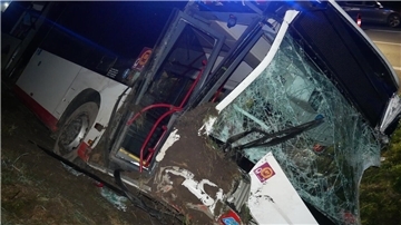 Am Bus ist es zu schweren Beschädigungen gekommen.