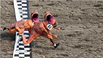 Am Ende gab es ein knappes Finish beim T-Rex World Championship Race in Emerald Downs.