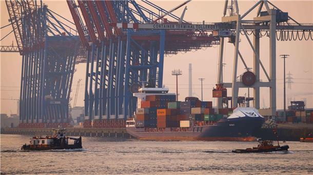 Am Hamburger Hafen werden verschiedene Güter umgeschlagen. Die deutsche Wirtschaft ist schwach ins neue Jahr gestartet.