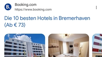 Zu sehen ist der Screenshot eines Angebots von Booking.com. 