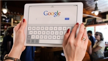 Google auf Tablet