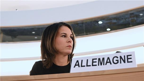 Guterres beklagt vor Menschenrechtsrat düstere Welt Annalena Baerbock während der 52. Sitzung des Menschenrechtsrates der Vereinten Nationen in Genf.