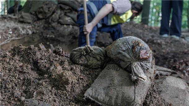 Panne: Soldaten errichten Stellung auf Grabhügel Archäologen haben in Schleswig-Holstein Bundeswehr-Sandsäcke gefunden.