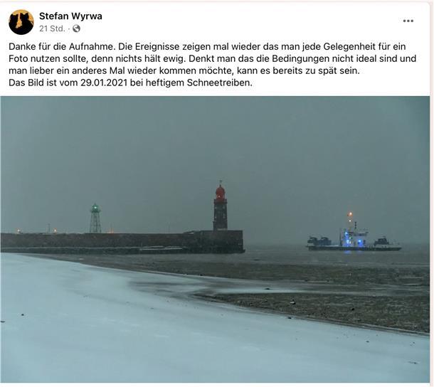 Facebook-Gruppe setzt der Nordmole im Digitalen ein Denkmal Auch im Winter waren die Mole und der Turm reizvolle Motive. Dieses Foto entstand 2021 - im vorletzten Winter der Mole.