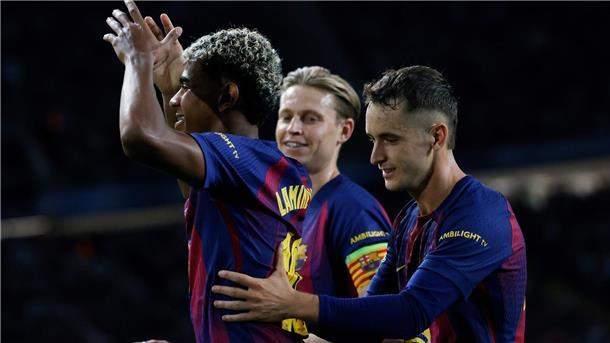 Gyökeres-Doppelpack bei Arsenal-Sieg - Auch Inter souverän Auch Lamine Yamal (links) traf für Barcelona