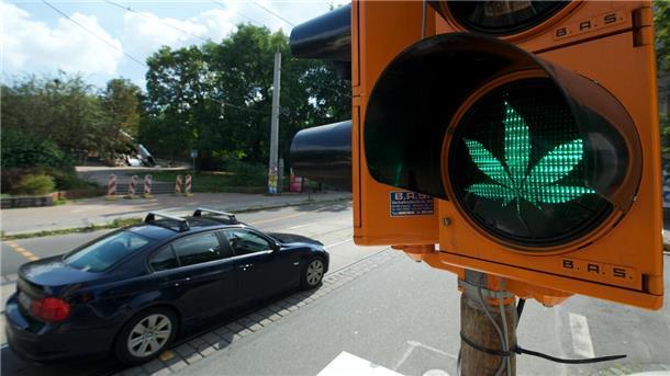 Eine Cannabis-Ampel
