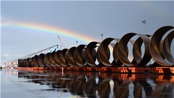 Auch Offshore kann hübsch anmuten, wie dieses Bild an der Steelwind-Pier beweist.