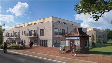 Auf der Westseite der Nordseeallee direkt neben dem kleinen Wattführerhäuschen baut Robeo zwei Appartementhäuser mit Ferienwohnungen.