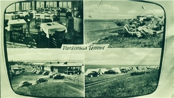 Es zeigt eine Bildercollage aus Ferienbildern in Tossens aus den 1930er Jahren. Gezeigt werden Bilder, der Familie Hellmann. 