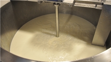 Aus dieser Milch wird Käse.