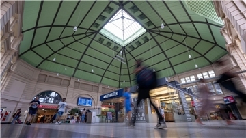 Ausgezeichnet: Der Hauptbahnhof in Halle/Saale.