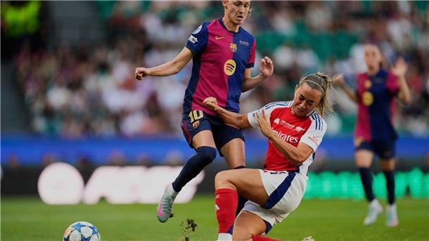 Barcelona (links) und Arsenal lieferten sich ein packendes Duell