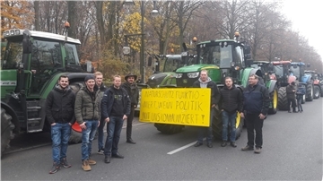 Bauerndemo in Berlin.