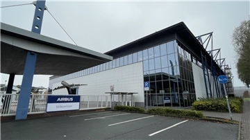 Eingang zum Airbus-Werk in Nordenham-Einswarden. 