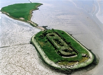 Langlütjen II, Insel im Watt