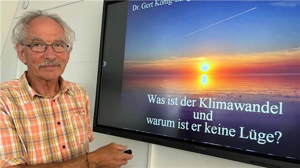 Vortrag im Aeronauticum in Nordholz: Warum der Klimawandel keine Lüge ist Bei einem Vortrag im Aeronauticum referierte der Meteorologe Dr. Gert König-Langlo vom AWI in Bremerhaven über den Klimawandel und dessen Folgen.