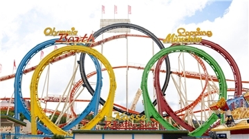 Beim Aufbau der legendären „Olympia Looping“-Achterbahn wurde ein Arbeiter tödlich verletzt.