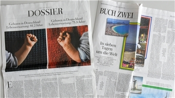 Zeitungsausschnitte mit Berichten über Bremerhaven. 