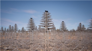Bereits im Oktober 2023 wurden Prototypen der SKA-Low-Antennen in dem Murchison-Radioastronomie-Observatorium installiert.