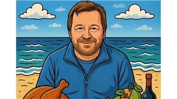 Es ist Bernd Bultmann zu sehen, in Form einer Cartoonfigur. Die Cartoonfigur wurde mithilfe der künstlichen Intelligenz ChatGPT erstellt. 
