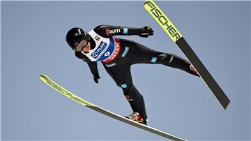 Beste deutsche Springerin in Garmisch-Partenkirchen: Agnes Reisch.