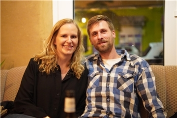 Besucher der Langen Bandnacht.