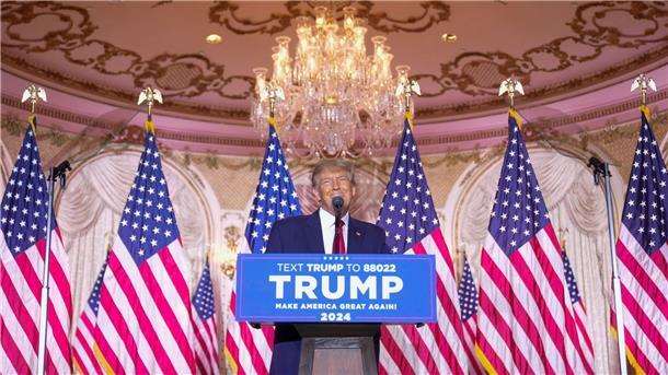 Donald Trump will zurück ins Weiße Haus  Bewirbt sich ein weiteres Mal um die US-Präsidentschaft: Donald Trump.