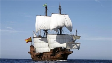 „El Galéon“ auf dem Weg nach Bremerhaven