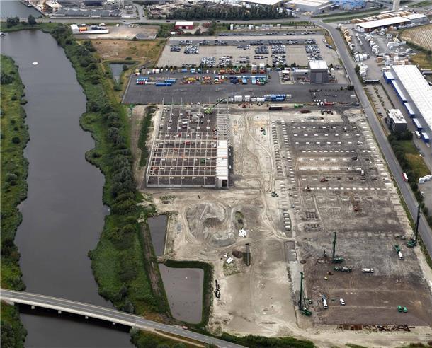 Luftfoto von der Baustelle