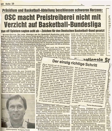 Grube zog schon einmal den Stecker