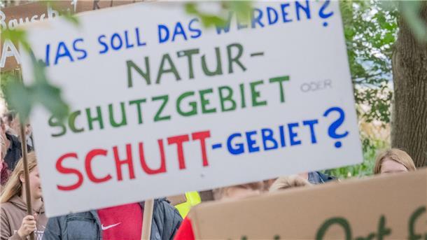 Eine Demonstration in Driftsethe.