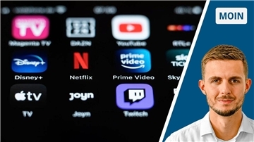 Die Logos von verschiedenen Streaming-Anbietern.