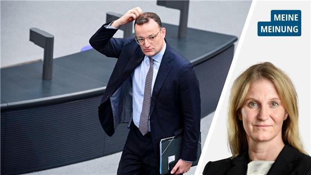 Ein geteiltes Bild zeigt einen ratlosen Mann und das Gesicht einer Frau