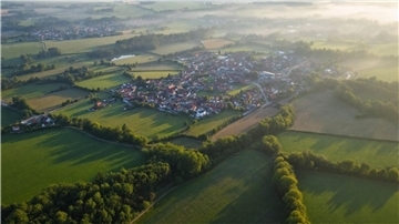 Ortschaft von oben