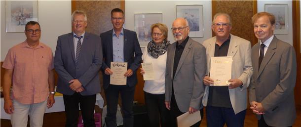 Rainer Grunst und Johann Görlich 50 Jahre Mitglied im VNS Kegler