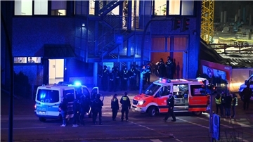 Blick auf den Einsatzort in Hamburg.