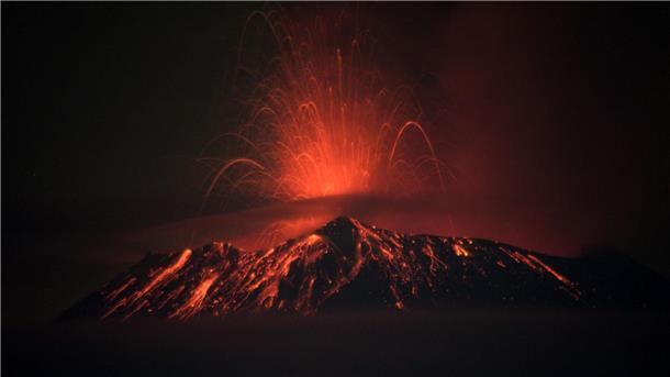 Vulkan Popocatépetl spuckt weiter Asche: Flugbetrieb gestört Blick auf den Vulkan Popocatepetl am 20. Mai 2023.
