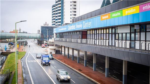 Blick auf die Columbusstraße im Februar 2020.