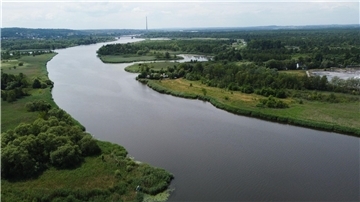 Blick auf die Oder bei Stettin: Behörden zufolge ist das Wasser im Unterlauf des Flusses frei von gefährlichen Goldalgen, die vergangenen Sommer zum großen Fischsterben geführt haben.