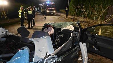 Blick auf die Unfallstelle im Wiesenweg in Harsefeld.