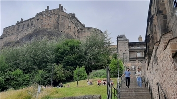 Blick auf Edinburgh Castle.