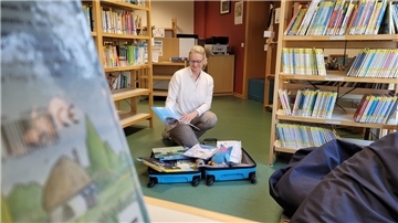 Blick in die Bücherei der Nordholzer Grundschule. 